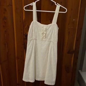 white eyelet dress